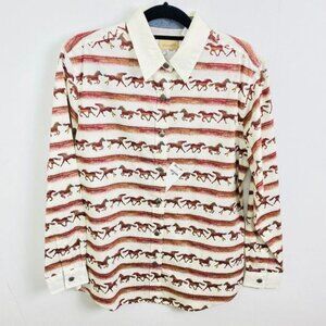 *SOLD* NWT Vintage Wrangler Equestrian Button Down Shirt